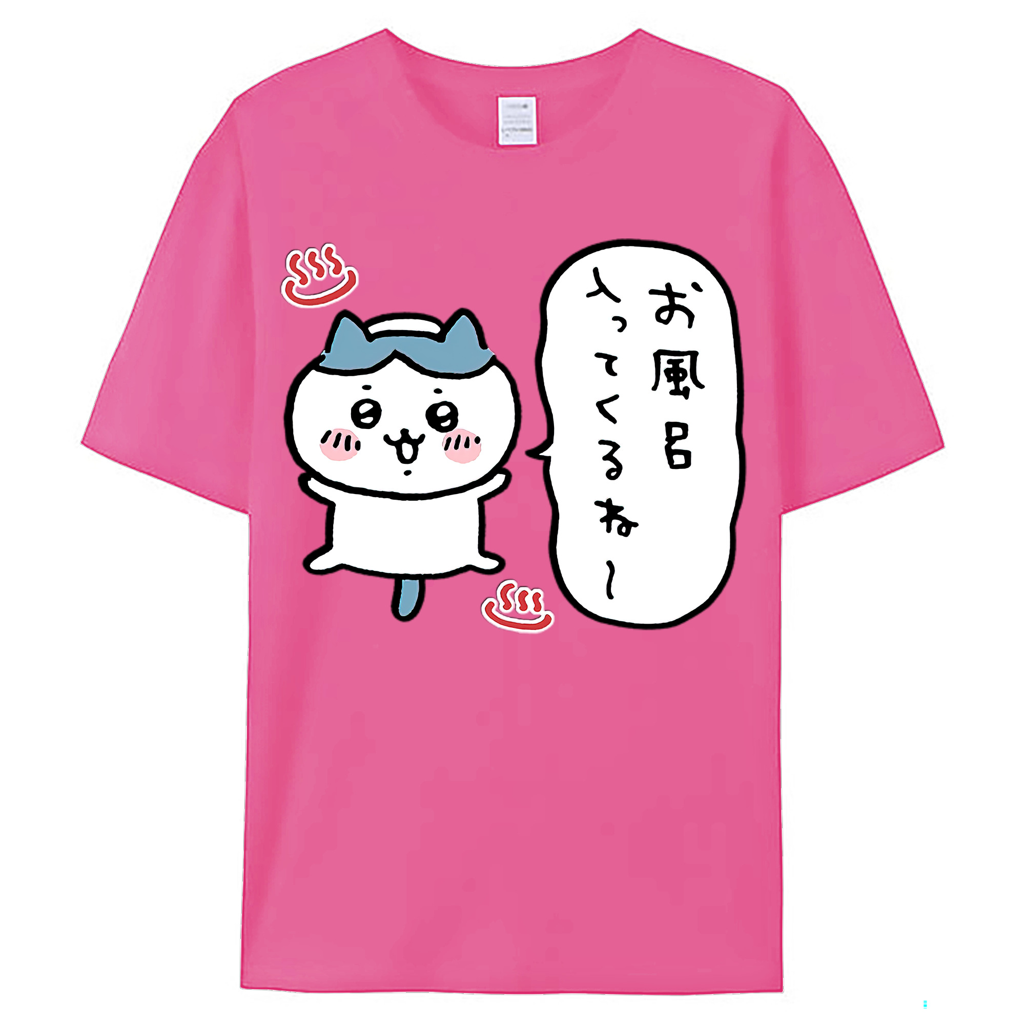 （画像用） ちいかわ ハチワレ Chii-kawa hachiware レディースカジュアルプリントTシャツ（綿100％）